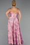 Long Pink Plus Size Prom Dress ABU6558
