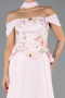 Long Powder Color Chiffon Evening Dress ABU6588