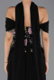 Long Black Chiffon Plus Size Evening Dress ABU6717
