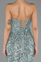 Long Mint Scaly Prom Gown ABU6218