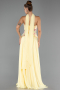Long Yellow Chiffon Evening Dress ABU6391