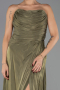 Long Olive Drab Chiffon Prom Gown ABU6590