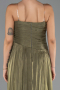 Long Olive Drab Chiffon Prom Gown ABU6590