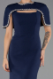 Long Navy Blue Mermaid Evening Gown ABU6591