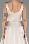 Long Beige Satin Prom Gown ABU6572