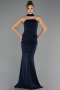 Long Navy Blue Mermaid Evening Gown ABU6575