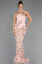Long Salmon Evening Dress ABU6592