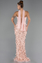 Long Salmon Evening Dress ABU6592
