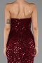 Long Burgundy Scaly Evening Dress ABU6503