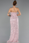 Long Powder Color Scaly Evening Dress ABU6503