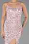 Long Powder Color Scaly Evening Dress ABU6503