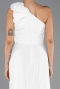 Long White Chiffon Evening Dress ABU6593