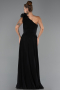 Long Black Chiffon Evening Dress ABU6593