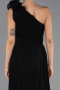 Long Black Chiffon Evening Dress ABU6593