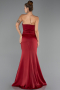Long Burgundy Satin Prom Gown ABU6624