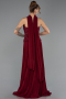 Long Burgundy Chiffon Evening Dress ABU6436