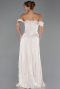 Long Beige Chiffon Prom Gown ABU6602