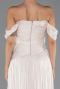 Long Beige Chiffon Prom Gown ABU6602