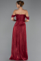 Long Burgundy Chiffon Prom Gown ABU6602