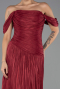 Long Burgundy Chiffon Prom Gown ABU6602