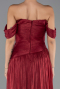 Long Burgundy Chiffon Prom Gown ABU6602