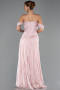 Long Powder Color Chiffon Prom Gown ABU6602