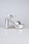 Silver Skin Platform Heel ABC2104