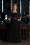 Long Black Chiffon Formal Plus Size Dress ABU6529