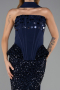 Long Navy Blue Mermaid Prom Dress ABU6620