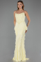 Long Yellow Dantelle Mermaid Evening Gown ABU6621