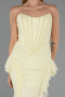 Long Yellow Dantelle Mermaid Evening Gown ABU6621
