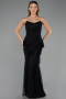 Long Black Dantelle Mermaid Evening Gown ABU6621