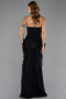 Long Black Dantelle Mermaid Evening Gown ABU6621