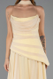 Long Yellow Chiffon Prom Gown ABU5763