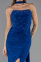 Long Sax Blue Prom Gown ABU5564