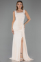 Long Beige Evening Dress ABU6552