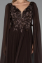 Long Brown Chiffon Evening Dress ABU6566