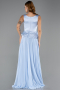 Long Light Blue Chiffon Evening Dress ABU6568