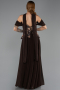 Long Brown Chiffon Evening Dress ABU6612
