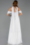 Long White Chiffon Formal Plus Size Dress ABU6535