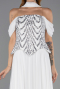 Long White Chiffon Formal Plus Size Dress ABU6535