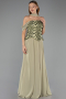 Long Pistachio Green Chiffon Formal Plus Size Dress ABU6535