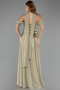 Long Pistachio Green Chiffon Formal Plus Size Dress ABU6535