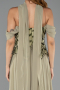 Long Pistachio Green Chiffon Formal Plus Size Dress ABU6535
