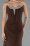 Long Brown Mermaid Evening Gown ABU6526