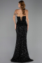 Long Black Scaly Evening Dress ABU6613