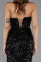 Long Black Scaly Evening Dress ABU6613