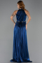 Long Navy Blue Chiffon Prom Gown ABU6614