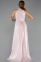 Long Powder Color Chiffon Prom Gown ABU6614