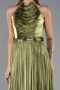 Long Oil Green Chiffon Prom Gown ABU6614